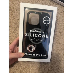 MVMT Silicone Magsafe Iphone 15 Pro Max Case Black New